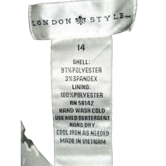 Worthington Woman Plus 14 Sleeveless Dress Black/Mint Print Front - Picture 4 of 6